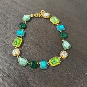 J. Crew Green and Blue Gemstone necklace